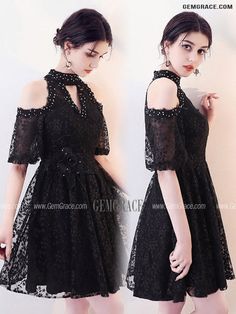 Black Lace Mini Dress For Prom, Black Lace Prom Dress For Prom Season, Black Halter Neck Dress For Prom Season, Black Halter Neck Dress For Prom, Black Lace Dress For Prom Season, Halter Homecoming Dress, Black Lace Shorts, For Wedding Dress, Standard Dress