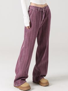 Editor's NotesAVANDRESS' herringbone wide pants with a soft texture and unique mood of AVANDRESS. The pants is comfortable and perfect for casual outfits.- Herringbone wide pants- Pants with a wide fit- Has a long length that covers your ankle- Subtle herringbone pattern- Creates a casual moodMeasurements (inch)S/M/L/XL- Length: 39.4/40.2/41/41.8 inch- Waist: 13/13.8/14.6/15.4 inch- Hip: 19.3/20.1/20.5/20.9 inch- Thigh: 11.8/12.2/12.6/13 inch- Rise: 11.8/12.2/12.6/13 inch- Hem: 9.8/10. Purple Relaxed Fit Straight Pants, Purple Relaxed Fit Straight Bottoms, Purple Relaxed Fit Wide-leg Pants, Purple Full Length Wide Leg Pants With Pockets, Purple Wide-leg Pants With Relaxed Fit, Purple Relaxed Fit Bottoms, Purple Wide Leg Cotton Pants With Pockets, Purple Relaxed Fit Wide Leg Pants, Purple Relaxed Fit Full Length Bottoms