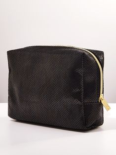 Luxe black sequin bag with gold zipper closure to travel in style! Chic Bags With Zipper Pouch For On-the-go, Elegant Cosmetic Bag With Zipper Closure For On-the-go, Luxury Black Pouch With Zipper Closure, Chic Travel Clutch With Zipper Closure, Luxury Gold Travel Pouch, Black Tote Pouch For Travel, Black Travel Tote Pouch, Chic Travel Bag With Zipper Pouch, Luxury Black Cosmetic Bag For Evening