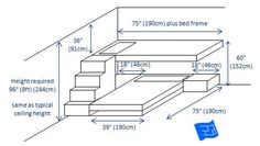 an image of a stair case with measurements