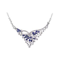 White Gold 14K Necklace Diamond 114-RND-2,99-G/SI1A Sapphire 18-3,33ct Weight 14.1 grams Length 50 cm With a heritage of ancient fine Swiss jewelry traditions, NATKINA is a Geneva based jewellery brand, which creates modern jewellery masterpieces suitable for every day life. It is our honour to create fine jewelry, and it’s for that reason that we choose to only work with high-quality, enduring materials that can almost immediately turn into family heirlooms. From our selection of precious metal Kalung Aesthetic, Drop Necklaces, Pearl Drop Necklace, Modern Jewellery, Glamour Nails, Jewellery Brand, Random Ideas, Retro Geometric, Blue Sapphire Diamond