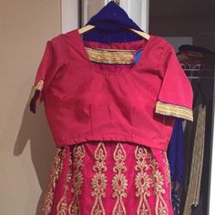 Beautiful, One Of A Kind, Hand-Embroidered Chaniya-Choli That Will Definitely Make You Stand Out At Any Occasion! Can Be Easily Slightly Altered According To Your Desired Measurements, For A Better Fit, By A Tailor. Comment For Additional Inquiries Of Indian Outfits Including Saris, Chaniya-Cholis, Anarkalis, Palazzo Pants, Crop Top Sets, Etc. From “Kanchi” Boutique, Based In Chicago. Crop Top Set, Chaniya Choli, Beautiful One, Palazzo Pants, Indian Outfits, Hand Embroidered, New Dress, Colorful Dresses, Chicago