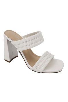 White Color Sandal Heels 4" Heels Height 1.25" Straps Block Style Heels for Support Everyday Heels, Strap Sandals Heels, Double Strap Sandals, White Sandals Heels, Sandal Heels, Block Style, Everyday Wardrobe, Powerful Women, Strap Sandals