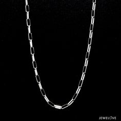 Platinum Chain by Jewelove Platinum Chain for Men Crafted in Platinum. The  is made in 95% pure platinum and hallmarked with Pt 950 for platinum purity. Metal : Platinum  Platinum Purity : 95% Purity Mark : Pt 950  Finishing : Hi-polish  Width : 3mm Length : 18 / 20inches (as selected above Estimated Platinum Weight : 13.03 grams ( 20inches)(17.86 grams for 22 inches) Certificate of Authenticity : Platinum Guild International Modern Chain Necklace With Rectangular Links And Polished Finish, Classic Rectangular Chain Necklace, Modern White Gold Chain Necklace With Polished Finish, Modern Polished White Gold Chain Necklace, Modern Chain Necklace For Anniversary, Everyday Polished White Gold Chain Necklace, Modern White Gold Chain Necklace, Classic White Gold Chain Necklace With Polished Finish, Minimalist Polished Link Chain Necklace