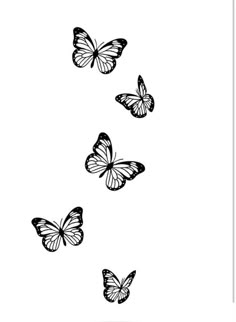 three butterflies flying in the air with one on its back and another on its side