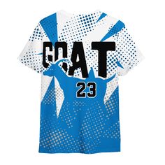 Brand Dunkare Dunkare Industrial Blue 4s Shirt G.O.A.T Streetwear Number 23 Shirt Graphic Military Blue 4s Outfit Blue Sublimation Design Fan Apparel With Team Name, Blue Fan Apparel With Sublimation Design For Sports, Blue Sublimation Print Team Spirit T-shirt, Blue Team Spirit T-shirt With Sublimation Print, Blue T-shirt With Sublimation Print For Team Spirit, Blue Moisture-wicking Crew Neck With Sublimation Design, Blue T-shirt With Sublimation Print For Sports Events, Blue Sporty Sublimation T-shirt With Graphic Print, Blue Sublimation Fan Merchandise With Team Name