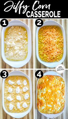 the steps to make an easy casserole recipe with cheese and other toppings