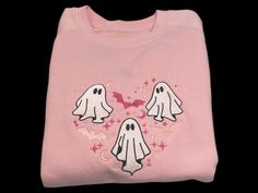 this embroidered crewneck uses high quality blanks to avoid warping fading and shrinking all crewnecks are made to order and sent right out asap Halloween Embroidered Crew Neck Hoodie, Halloween Hoodie, Embroidered Crewneck, Halloween Ghosts, Sweat Shirt, Favorite Outfit, Gender Neutral, Crew Neck, Sweatshirts Hoodie