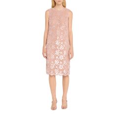 Michael Kors Collection floral embellished sheath dress  Crew neckline Long sleeves Zip closure at back Scallop trim Hem hits around the knee Cotton/viscose Imported Evening Flats, Cocktail Jacket, Scallop Trim, Michael Kors Collection, Cotton Viscose, Lingerie Romper, Platform Pumps, Lingerie Sleepwear, Bergdorf Goodman