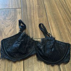 Brand New Lightly Lighted Lined Black Lace Gorgeous 34dd Lace Bra Purple Bralette, Front Clasp Bra, Balconet Bra, Purple Bras, Blue Bra, Crop Top Bra, Black Bra, Victoria Secret Bras, Bra And Panty Sets