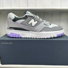 New In Box Womens New Balance 550 Womens New Balance 550, Womens New Balance, Shoes New Balance, Purple Gray, Purple Grey, Size 10