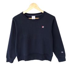 CODE : 1571/22 Vintage Champion Navy Sweatshirt Kids Size Large Champion Crewneck Champion Reverse Weave Sweater Pullover Jumper Embroidery Logo Jumper Size on Tag : L Details Measurement  Arm Pit to Arm Pit : 20.5"inches Back Collar to Hem : 22"inches Condition :  Great Condition 9/10.No Minor Stains and pinholes.Please refer pictures detail‼️ 📮 SHIPING > WE ARE USING DHL EXPRESS SHIPING ITS TAKE 3-5 ARRIVE.PLEASE DROP YOUR PHONE NUMBER AFTER PURCHASE.📮 Classic Embroidered Tops For Fall, Classic Crew Top With Embroidered Logo, Classic Crew Tops With Embroidered Logo, Classic Crew Neck Tops With Embroidered Logo, Crew Neck Top With Embroidered Logo For College, Classic Sweatshirt With Embroidered Logo, Winter Crew Neck Top With Embroidered Logo, Crew Neck Tops With Embroidered Logo For Winter, Classic Long Sleeve Sweatshirt With Embroidered Logo