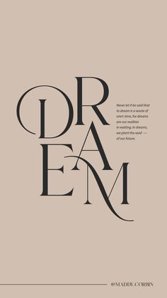 the cover of an article with black and white text on it, which reads draem