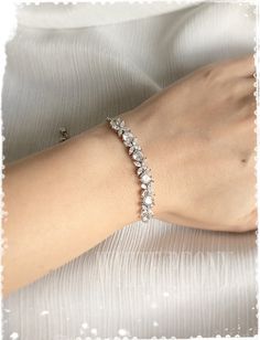 White Gold Vintage Style Art Deco Crystal Adjustable - Etsy Diamond Bracelet Design, Vintage Style Art, Style Art Deco, Bracelets Design, Wedding Jewelry Bracelets, White Gold Jewelry, Dainty Bracelets, Downton Abbey, Diamond Bracelets