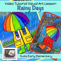 Spring and Fall art lesson Rainbow Lessons, Water Paints, Art Lesson Plan, Visual Art Lessons, Video Drawing, First Grade Art, Spring Art Projects, 2nd Grade Art, Colour Wheel