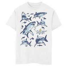 He'll love the silly design of this boys' Fifth Sun Shark Humor Poster graphic tee. He'll love the silly design of this boys' Fifth Sun Shark Humor Poster graphic tee. Crewneck Short sleevesFABRIC & CARE Cotton Machine wash Imported Size: X Small. Color: White. Gender: male. Age Group: kids. Material: Cotton Blend. Shark Humor, Shark Clothes, Poster Graphic, Sharks Funny, Shark Shirt, Shark T Shirt, White Graphic Tee, Boy Tees, Animal Tshirt