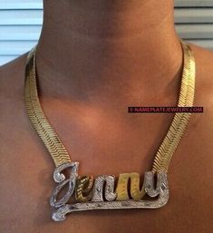 Great Shopping 14K Gold Overlay 10mm Oversized HERRINGBONE Name Necklace- Huge 3 inch name, Fashion Jewelry Necklaces Name, Men Swag, Diamond Cross Necklace Gold, Floating Necklace, Crown Tattoo, Diamond Cross Necklaces, Herringbone Chain, Lock Necklace, Diamond Choker