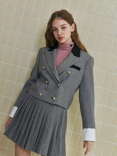 Composition : SHELL: WOOL 50% / ACRYLIC 15% / POLYESTER 20% / NYLON 15% LINING: POLYESTER 100%Color : BROWNCountry of Origin : Republic of Korea Tweed Style, Girly Stuff, Girly Things, Dream Closet, Composition, Jackets & Coats, Blazer, Wool, The Originals