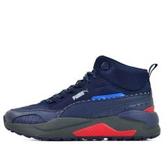 PUMA X-Ray 2 Square Mid WTR 373020-04 (SNKR/Cozy/Navy/Mid Top/Wear-resistant) Sporty Sneakers For Winter Sports, Casual Synthetic Sneakers With Impact Resistance, Navy Slip-resistant Sneakers For Sports, Navy Slip-resistant Sports Sneakers, Sporty Waterproof Sneakers For Winter Sports, Navy Synthetic Sneakers For Outdoor, Navy Synthetic Outdoor Sneakers, Puma X Ray, Puma X