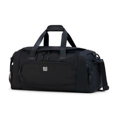 The siege Duffle has a spacious main compartment that makes it great for travel and working out. The ventilated shoe compartment can double as a wet pocket to hold sweaty clothes, and it folds up when not in use. The bag stacks on top of your luggage using the rear strap, and the front organizer keeps your small essentials within reach. -1680D Ballistic weave fabric -left side zip pocket which is an Integrated shoe/wet compartment -Quick Access phone pocket on front -18"-36" Drop Removable shoul Black Duffel Bag, Gear Bag, Travel Duffel, Travel Collection, Carry On Luggage, Work Boots, Duffel Bag, Travel Luggage, Cleaning Clothes