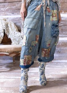 Magnolia Pearl Joni Denims Indigo Pants, Magnolia Pearls, Magnolia Pearl Clothing, Cinch Belt, George Eliot, Rainer Maria Rilke, Denim Quilt, Embroidered Bird, Love And Co