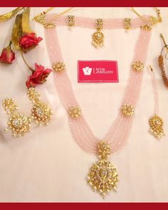 Beautiful traditional Hyderabadi bridal set in baby pink crystals includes long set,choker,tika and earrings. NOTE- This product is not 6 carat gold plated. Traditional indian look. Perfect for any occasion. For any enquiries feel free to contact us. Please provide detailed address with contact number when order is placed as it is required on shipping label. African Jewellery, Indian Look, Shipping Label, African Jewelry, Royal Jewelry, Traditional Indian, Bridal Set, Pink Crystal, Bridal Sets