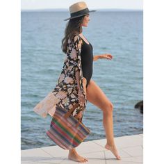 Create a chic summer look with Shiraleah’s Ramona duster style open front coverup. This cover up comes in a blush and black floral print. It the perfect addition to your summer outfit. Pair it with jeans and a tank top, over a dress or on the poolside over your swimsuit. Made from viscose material this is a light and cool piece to wear on those hot summer days. This piece has a romantic, feminine feel that will elevate any outfit to stylishly chic. It will sure to become a favorite of yours this Black Floral Print, Summer Look, A Romantic, Summer Outfit, Hot Summer, Summer Looks, Summer Days, Black Floral, Summer Outfits