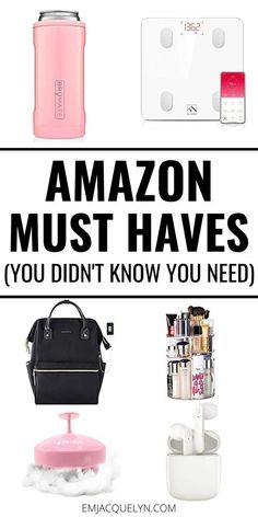 the words amazon must haves you didn't know you need in black and white