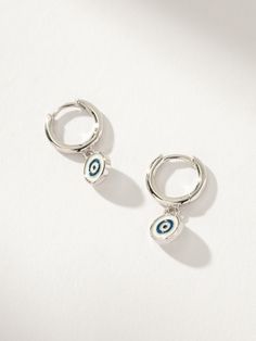 Simple Evil Eye Huggie Earrings | Silver | Product Image | Uncommon James Simple Evil Eye, Uncommon James, Huggie Earrings Silver, Jewelry Staples, Mini Gold, Festival Jewelry, Evil Eye Charm, Huggie Earrings, Simple Earrings