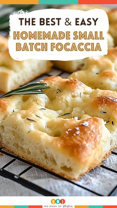 Dipping Sandwiches, Easy Focaccia Bread Recipe, Beginners Bread Recipe, Focaccia Bread Recipe, Small Batch Baking, Focaccia Recipe, Quick Bread Recipes