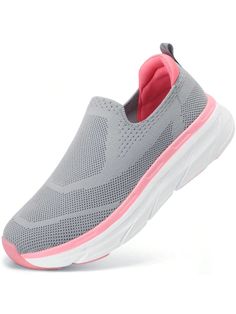 [SLIP ON BREATHABLE MESH UPPER] This women's walking shoe uses mesh as the upper to provide a well-ventilated and dry environment for your feet inside the shoe
[MEMORY FOAM & SUPPORTIVE INSOLE] With a soft memory foam insole, so you feel like stepping in the air, good cushioning effect to take care of your ankle, make you comfortable every day
[PLATFORM NON-SLIP MD+TPR SOLE] The sole is made of MD material TPR patches, with a very good non-slip effect, so that every step you take is guaranteed f Comfortable Slip-on Running Shoes For Light Sports, Gray Mesh Walking Shoes For Sports, Gray Sporty Breathable Walking Shoes, Comfortable Breathable Gray Slip-on Sneakers, Gray Breathable Sporty Walking Shoes, Pink Breathable Walking Shoes For Light Sports, Breathable Mesh Slip-on Sneakers In Gray, Gray Breathable Mesh Slip-on Sneakers, Mesh Slip-on Running Shoes For Light Sports