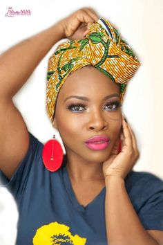 Shop this fabulous African fabric head wrap from the 2017 collection.  Add matching earrings. https://www.etsy.com/listing/505124280/custom-fabric-button-earrings?ref=shop_home_active_1 How to wear head wraps is easy once you find the right one for your style.  Please note that the photos are for style inspiration only. The fabric does not come pre-wrapped. *African headwrap *Ankara cotton fabric *African print fabric **Please read our shipping and other shop policies before placing an order.   **Special offer: FREE SHIPPING for 2nd, 3rd, etc./additional items. * The smallest Miatta-MiMi head wrap measures 74 inches x 24 inches, with the majority sizing approximately 76 to 78 inches x 26 inches. *Large enough to wear as a sarong, upcycle into a pencil skirt or wrap as a neck scarf or shawl Head Wrap African, Headwrap Styles, African Head Scarf, African Scarf, African Headwrap, African Hair Wrap, Headwrap Tutorial, Derby Outfits, Head Wraps For Women