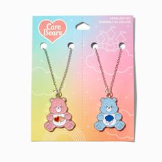 Claire's Care Bears™ Best Friends Pendant Necklace Set - 2 Pack The Care Bears, Kitty Accessories, Hello Kitty Accessories, Fashionable Jewelry, Care Bear, Care Bears, Christmas Wishlist, Jewelry And Accessories, Metal Style