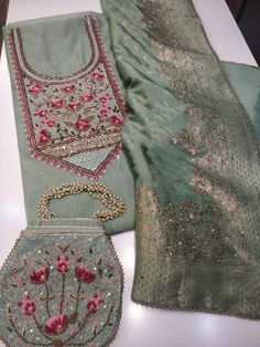 Item Overview ATHARVA Hand Embroidery Salwar Kameez/Embroidery Neck Mint Green/Banarsi Silk Dupatta w Stones /Custom Stitch/Embroidery Potli Dno. CH1697 Fabric: * Shirt - Chanderi Silk- Hand Embroidered Neck- 2.5 Mts - Beautiful Hand Embroidery * Dupatta: Banarasi Dola Silk Dupatta- All over Embroidery - 2.5 Mts- Latkans Tassels * BEAUTIFUL EMBROIDERED POTLI * Bottom Santoon Silk 2.5 Mts. Excusive Hand Embroidered Party Wear Punjabi Suit. Customization: * Fabrics Customization: Designs Can be ma Pista Green Anarkali Art Silk Embroidered Fabric, Designer Anarkali Set With Intricate Embroidery In Pista Green, Designer Pista Green Anarkali Set With Intricate Embroidery, Designer Anarkali Set In Pista Green With Intricate Embroidery, Festival Sets With Intricate Embroidery In Pista Green, Embroidered Raw Silk Anarkali Set, Designer Art Silk Salwar Kameez With Zari Work, Semi-stitched Embroidered Sets In Chinon, Designer Unstitched Suit With Intricate Embroidery For Festive Season