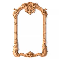 an ornate gold frame on a white background