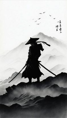 #BEAUTY ,#REALATIONSHIPS #Fashion #Outfits #Winter Outfits #Animals Chinese Culture Drawing, Samurai Aesthetic Wallpaper, Ghost Of Tsushima Drawing, Black Samurai Art, Chinese Warrior Art, Chinese Samurai, Japanese Warrior Art, Samurai Sketch, Dark Ninja