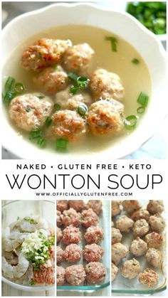 Gluten Free & Keto Naked Wonton Soup Naked Wonton Soup, Keto Wonton, Wonton Soup Easy, Wonton Soup Recipe, Breakfast Low Carb, Soup Easy, Keto Soup, Low Carb Soup, Low Carb Keto Recipes