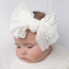 "Follow and Tag us on social media ❤ FB ThinkPinkBows ❤ Tag us on instagram @thinkpinkbows 🎀 Details 🎀 Made from soft nylon and embellished with a big beautiful ruffled layered bow It is easy to just throw it on and go The Bow measures approx. 5\" No compression marks ONE SIZE FITS ALL, it can fit a baby all the way to adults! Un-stretched band measures 13-14\" approx. Check all pictures on this listing for different color combinations. -------CHOOSING COLORS------ Please make sure to leave a Knotted Headwrap, Layered Bow, Pleasant Grove, Girl Headbands, Newborn Bows, Baby Head Wrap, Baby Turban, Hard Headbands, Toddler Headbands