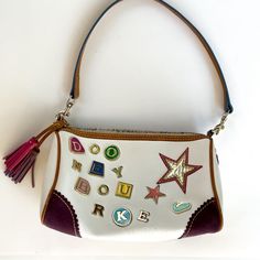 Dooney & Bourke Vintage Y2k Lindsay Lohan Mini Shoulder Bag Crescent Charm Bag - Collector’s Dream Bag! Gently Used, Good Condition Scuffs And Marks May Be Present Note: This Item Is Pre-Owned. I Do My Best To List And/Or Photograph Flaws I See, But There May Be Issues I Do Not Detect. Please Review Photos And Feel Free To Ask Questions Before Purchasing. Clean, Smoke Free Home Dream Bag, Lindsay Lohan, Dooney & Bourke Bags, Mini Shoulder Bag, Dooney & Bourke, Dooney Bourke, Vintage Y2k, Crescent, Pink White