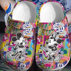 Step into the enchanting world of Disney with the Fashion Adventure Mickey Minnie Clogs 3D Clog Shoes! These magical clogs Casual Mickey Mouse Clogs With Round Toe, Fun Synthetic Clogs With Rubber Sole, Fun Multicolor Non-slip Slippers, Fun Multicolor Round Toe Slippers, Playful Closed Toe Synthetic Clogs, Playful Synthetic Closed Toe Clogs, Cute Non-slip Multicolor Clogs, Cute Multicolor Non-slip Clogs, Playful Multicolor Clogs With Round Toe