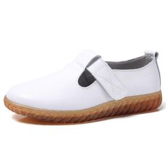 Summer New Comfortable And Versatile Peas Shoes - Trendha Leather Shoes Women Flats, Nurse Shoes, Shoes For Girls, Loafer Shoes Women, Leather Loafer Shoes, Oxford Flats, Nursing Shoes, Leather Flat Shoes, Casual Loafers