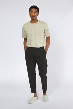 Double Pleated Trouser - Black – SHADES OF GREY BY MICAH COHEN Mens Pleated Trousers, Gray Shirt Outfit, Tapered Jeans Men, Jeans Outfit Men, Black Suit Men, Minimalist Fashion Men, Pants Outfit Men, Black Jeans Men, Oversized Button Down Shirt