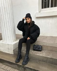 Leggings Outfits, All Black Outfit, Autumn Outfit, Outfit Casual, Winter Fashion Outfits, Fall Winter Outfits, Outfits Casuales