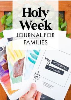 Holy Week For Kids, Holy Week Events, Holy Week Activities, Week Journal, Liturgical Living, Journal For Kids