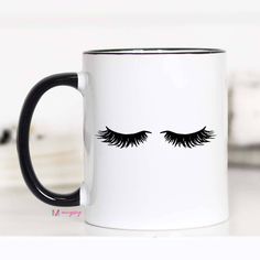 11 Oz. Double-sided print. Top rack dishwasher safe. Microwave safe. Make A Mug, Personalized Christmas Mugs, 50th Anniversary Gifts, Black Rims, Mug Design, White Space, Dishwasher Racks, Black Handle, Left Handed