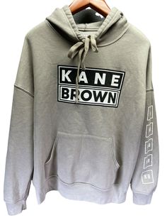 Kane Brown Concert Original Pullover Fleece Hoodie Women Sz M Gray Writing Logo. No tears holes or stains. Armpit to armpit 26 in Shoulder to hem 27 in Fall Band Merch Hoodie With Logo Print, Fall Band Merch Hoodie With Drawstring Hood, Kane Brown Concert, Kane Brown Music, Writing Logo, Fleece Hoodie Women, Kane Brown, Hoodie Women, Pullover Fleece