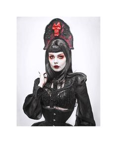 An extravagant gothic kokoshnik decorated with high quality black lace and resin handmade red painted skull.Set on a headband and also includes rubber A must-have haute gothic headpiece for many occasions,shootings,parties,festivals etc It will be sent to you carefully wrapped through registered mail and international tracking number If you have any questions feel free to ask:) Thank you for visiting! Gothic Headpiece, Painted Skull, Red Skull, Feather Fascinators, Red Paint, Turbans, Hair Piece, Gorgeous Hair, Hair Accessories Headbands