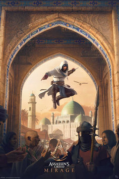 the poster for the movie's upcoming film, assassin and his family is shown in front of an archway