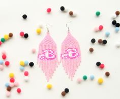 Barbie earrings pink chandelier earrings cute beaded earrings for her handmade Handmade Pink Dangle Tassel Earrings, Cute Pink Beaded Dangle Earrings, Cute Pink Dangle Beaded Earrings, Pink Dangle Tassel Earrings, Pink Beaded Crystal Drop Earrings, Pink Beaded Drop Crystal Earrings, Handmade Pink Crystal Dangle Earrings, Pink Dangle Beaded Earrings, Handmade Cute Pink Beaded Earrings