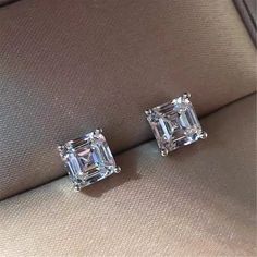 Title:White D color VVS1 Moissanite Solitaire Stud Earrings Push Back, 4 prongs Asscher cut Moissanite Push Back earrings Size and Weight:6mm 1ct/ 6.5mm 1.5ct /7mm 2ct cut：Asscher material:14K gold/18K gold Stone:moissanite Solitaire Studs, Asscher Cut, Star Butterfly, Gold Stone, Tragus, Jewelry Earrings Studs, Etsy Earrings, 18k Gold, Handmade Items